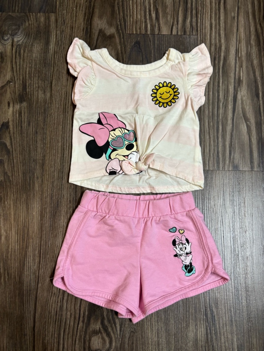 Disney Minnie Toddler Two-Piece Set in Pink and Cream